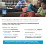 PG&E Winter Care ad campaign community outreach print ad in Spanish.